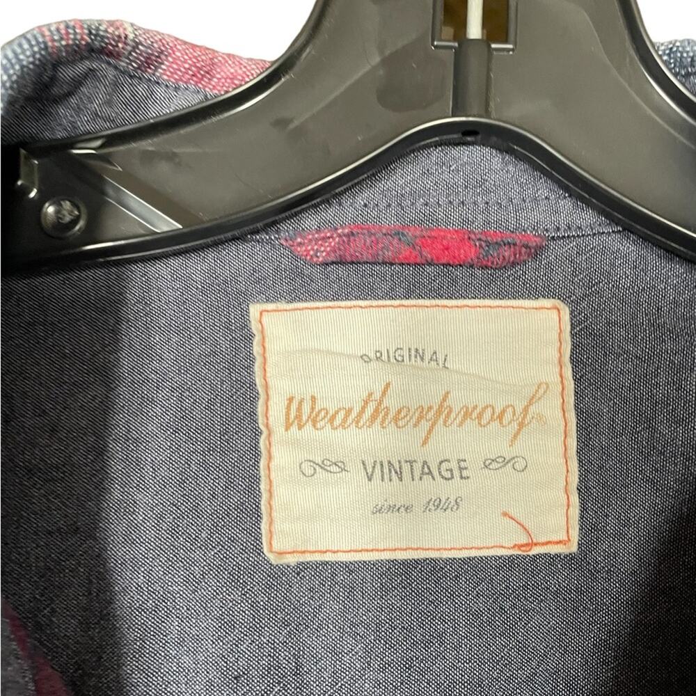 Weatherproof Shirt Mens XXL 2XL Hipster Plaid Flannel Long Sleeves Red Black - Picture 9 of 10